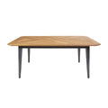 Nowy stół drewniany z designerskim blatem w geometricalnym wzorze